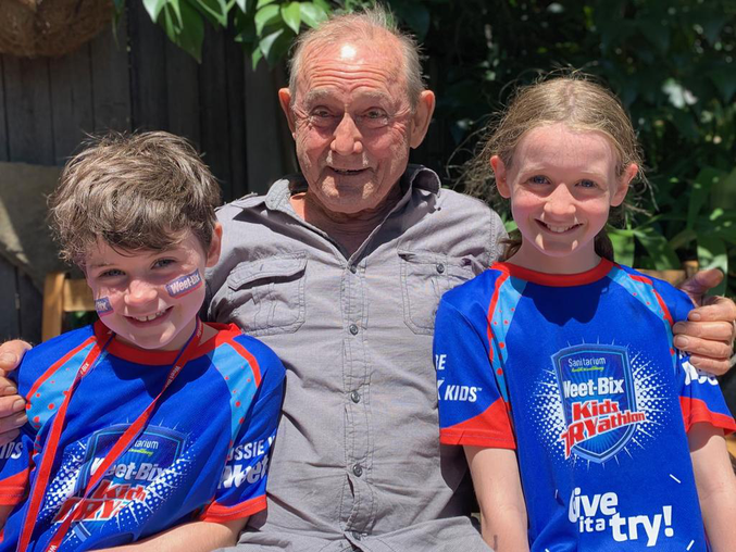 Malcolm and Beverley Reid left Darwin after 43-years to live closer to their granddaughters Edith (left) and Ada.