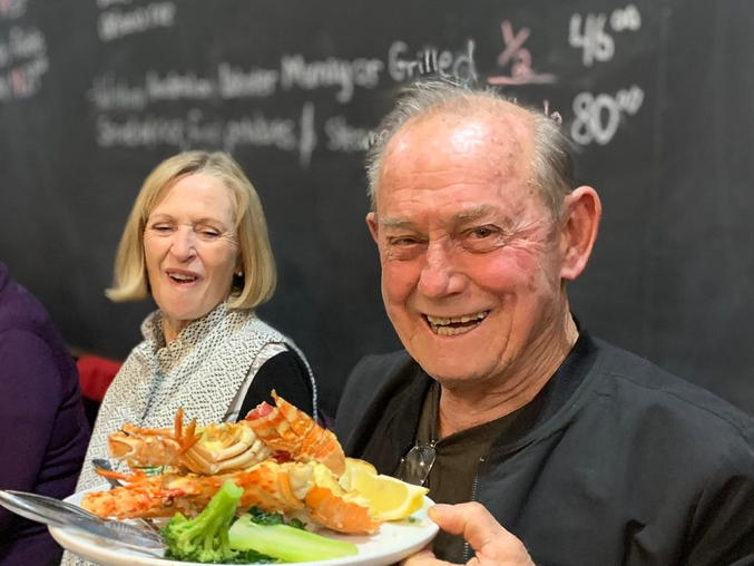 Malcolm Reid, pictured with his wife Beverley, at a family celebration for his 70th birthday.