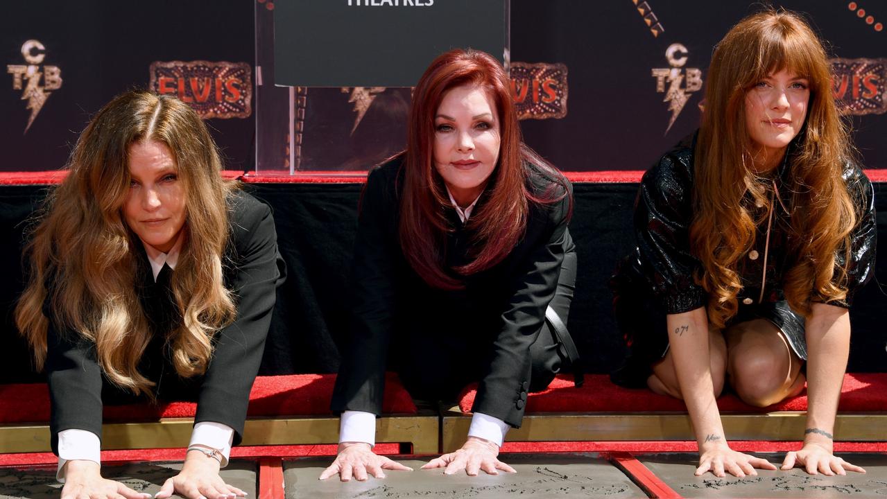 Lisa Marie Presley, her mother Priscilla, and daughter Riley Keough pictured in June 2022. Picture: Kopaloff/Getty Images.