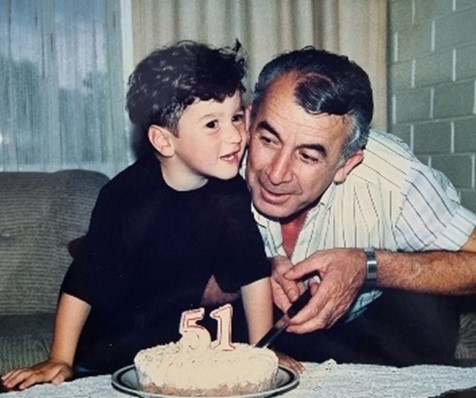 Angelo with pappou Lefteri on his 51st birthday.