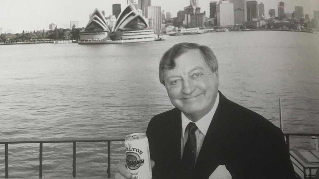 Australian entertainer Graham Kennedy pictured on the balcony of his home in Kirribilli.