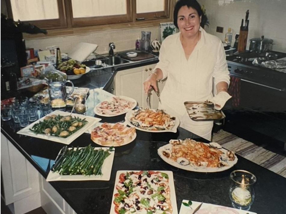 Maryanne Balanzategui at home … “Her ability to attend lectures, study at home, care for husband and children, do a nursing shift, and then arrange a dinner for 40 people in 24 hours was not an unusual day in the life of Maryanne.”