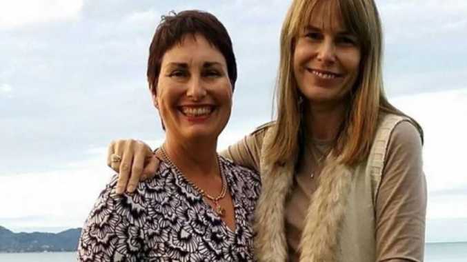 Townsville doctor Maryanne Balanzategui, left, was farewelled at a service attended by 700 mourners after her sudden death on New Years Eve. She is pictured with cousin and close friend Roseanne Zemaitis-Fisher who delivered a heartfelt tribute at the funeral.