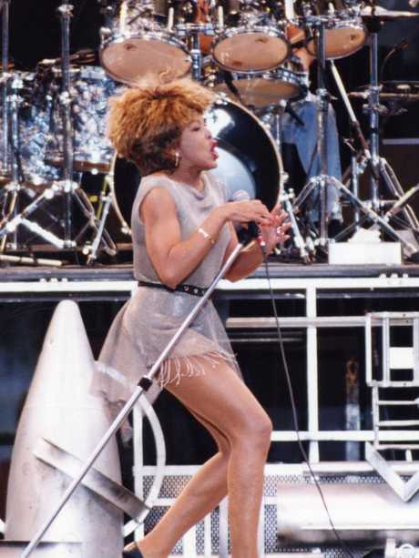 USA singer Tina Turner performing at the Australian Grand Prix concert in Adelaide, 07 Nov 1993.
