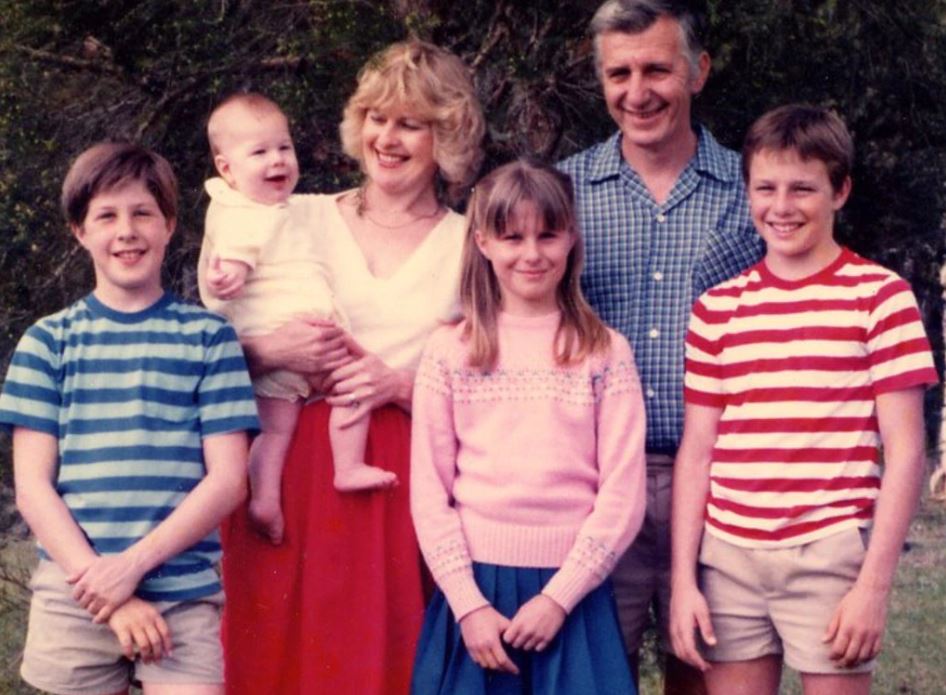  Kathleen pictured with her husband Guido Ban, baby Simeon, daughter Marija and sons Joseph and Chris Ban.
