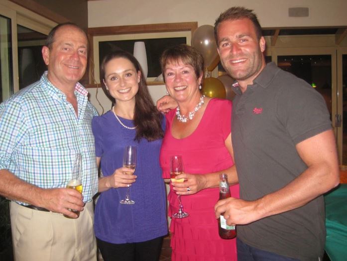 Dr Richard Jackett pictured with his wife of 42-years Elaine and his two children – Dr Louise Jackett and son Andrew Jackett.