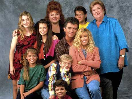 The cast of <i>Step By Step</i>, including Somers. Picture: Warner Bros. Television