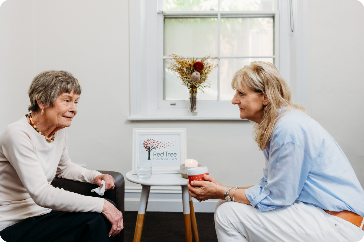 Support Counselor Talking to Client