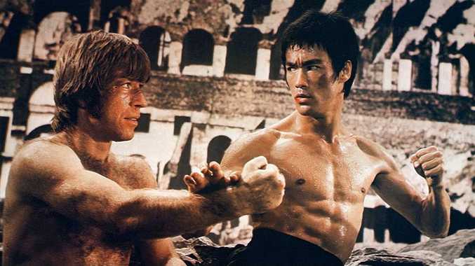 Norris and Bruce Lee from the 1972 film The Way of the Dragon. Picture- Screen Archives-Getty Images