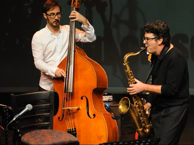 Valentine, a talented saxophonist, was performing gigs up until last year. Picture- James Valentine