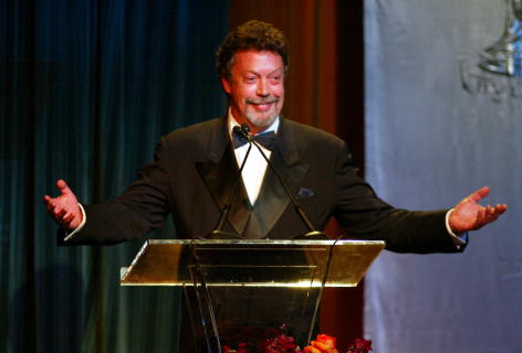 Actor Tim Curry presents the award for Excellence in Film, Contemporary during the 5th Annual Costume Designers Guild Awards at the Beverly Wilshire Hotel. (Photo by Kevin Winter-Getty Images)